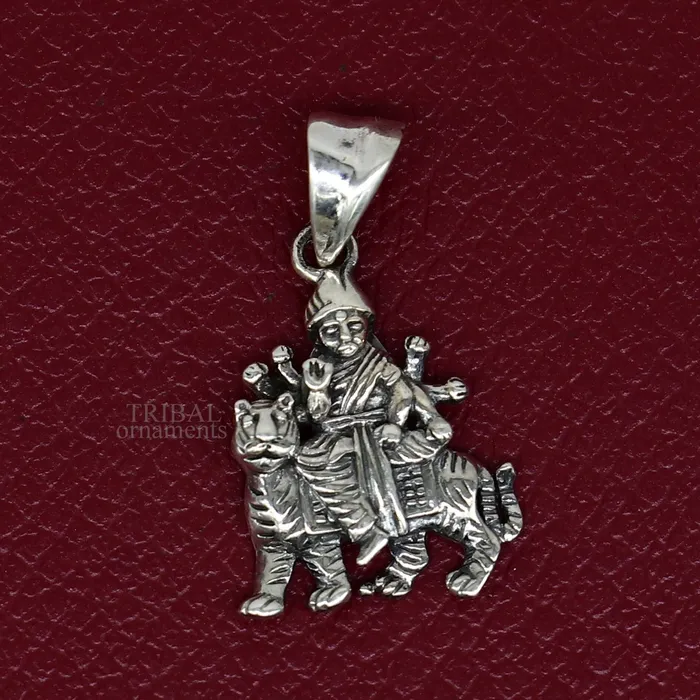 Necklaces TRIBAL ORNAMENTS Divine 925 sterling silver blessing Goddess bhawani Durga mataji pendant amazing unisex pendant locket goddess tribal jewelry ssp1683