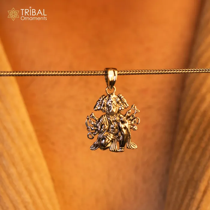 Necklaces TRIBAL ORNAMENTS Divine 925 sterling silver handmade Hindu god Lord Panchmukhi Hanuman pendant amazing designer trendy pendant unisex gifting jewelry Nsp621 Necklaces TRIBAL ORNAMENTS Divine 925 sterling silver handmade Hindu god Lord Panchmukhi Hanuman pendant amazing designer trendy pendant unisex gifting jewelry Nsp621