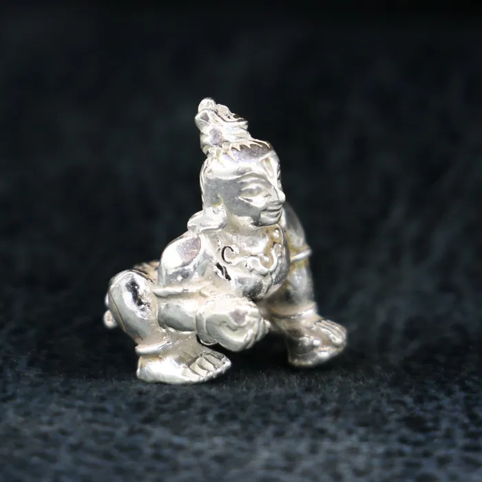 Necklaces TRIBAL ORNAMENTS Solid silver handmade Hindu idol little Krishna Ladu Gopal small statue sculpture home temple Balgopal puja art crawling krishna su198 Necklaces TRIBAL ORNAMENTS Solid silver handmade Hindu idol little Krishna Ladu Gopal small statue sculpture home temple Balgopal puja art crawling krishna su198