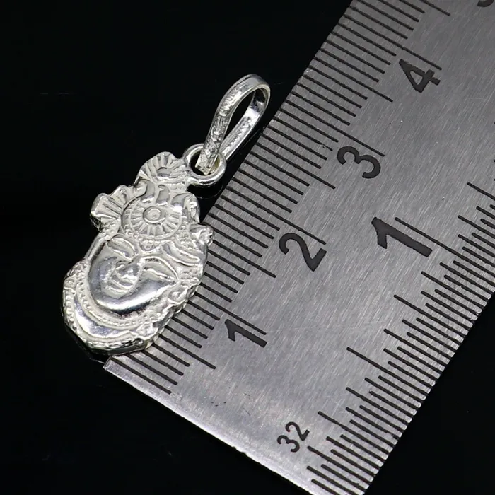Necklaces TRIBAL ORNAMENTS Solid sterling silver handmade Hindu Lord krishna shrinathji tiny pendant amazing designer fabulous pendant unisex gifting jewelry ssp630