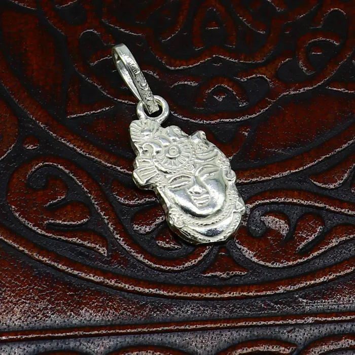 Necklaces TRIBAL ORNAMENTS Solid sterling silver handmade Hindu Lord krishna shrinathji tiny pendant amazing designer fabulous pendant unisex gifting jewelry ssp630