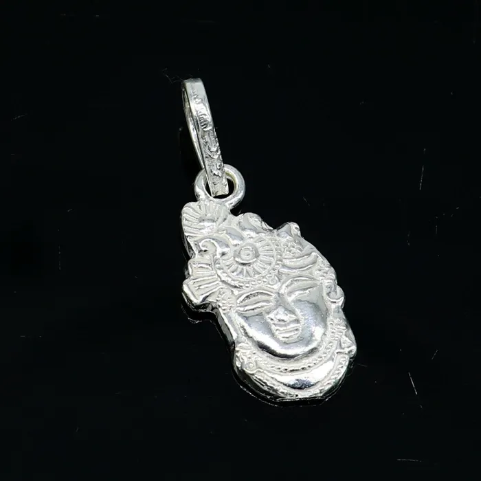 Necklaces TRIBAL ORNAMENTS Solid sterling silver handmade Hindu Lord krishna shrinathji tiny pendant amazing designer fabulous pendant unisex gifting jewelry ssp630