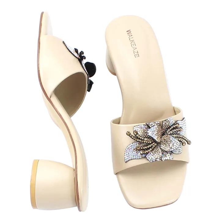 Necklaces Women Formal Block Heel 74853S Walkeaze