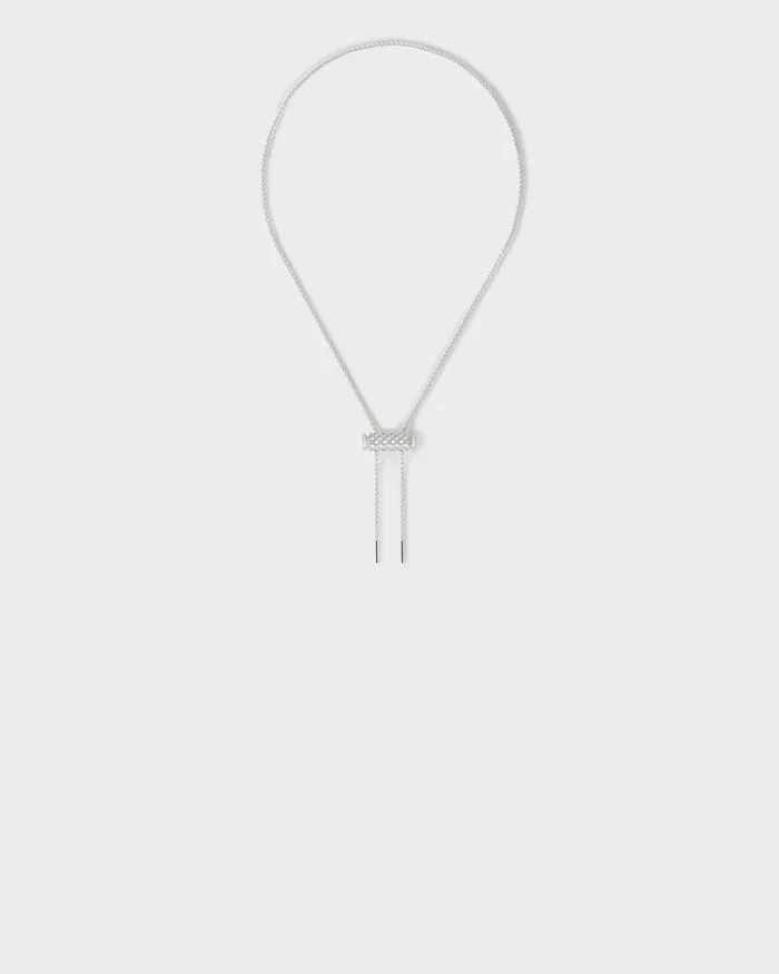 Nouvel Heritage Diamond Latch Pendant on MM Chain in White Gold Necklaces Nouvel Heritage Diamond Latch Pendant on MM Chain in White Gold Necklaces