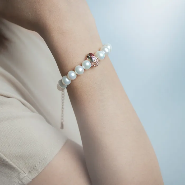 Pearly Lustre Bracelets Merlion Freshwater Pearl Bracelet WB00081 New Yorker