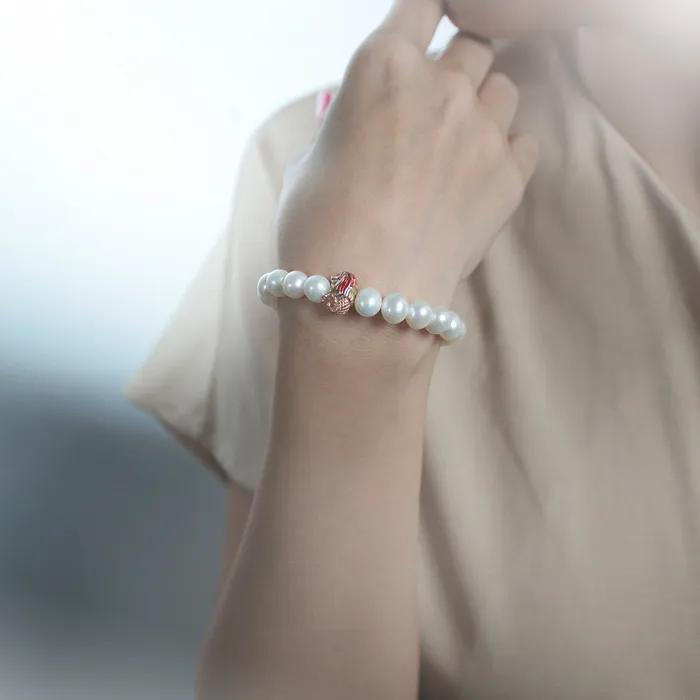 Pearly Lustre Bracelets Merlion Freshwater Pearl Bracelet WB00081 New Yorker