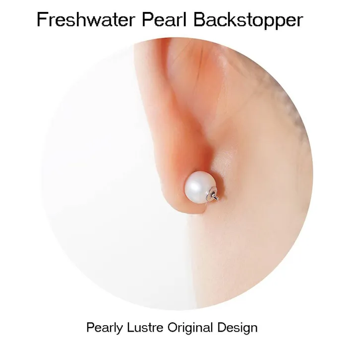 Pearly Lustre Elegant Freshwater Semi Round Pearl Earrings WE00017 Earrings