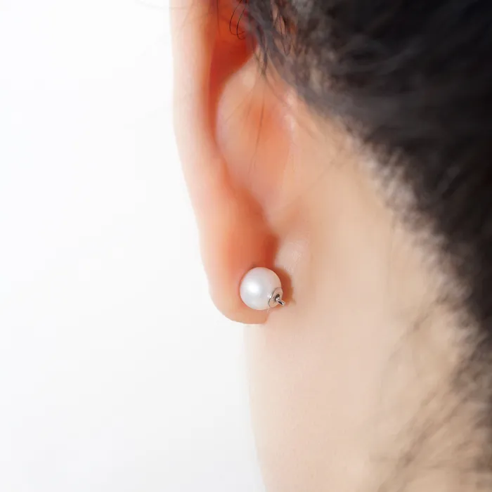 Pearly Lustre Elegant Freshwater Semi Round Pearl Earrings WE00017 Earrings