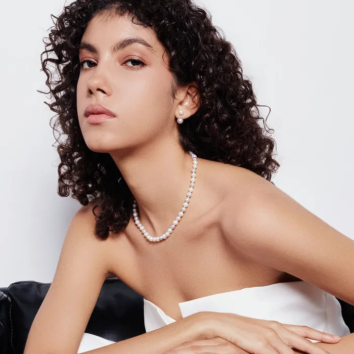 Pearly Lustre Necklaces 18k Gold Top Lustre Baroque Multicolour Akoya Pearl Necklace KN00273