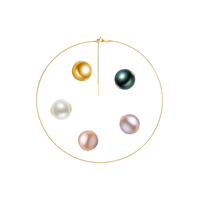 Pearly Lustre Necklaces 18K Interchangeable Pearl Necklace KN00049 Possibilities Pearly Lustre Necklaces 18K Interchangeable Pearl Necklace KN00049 Possibilities