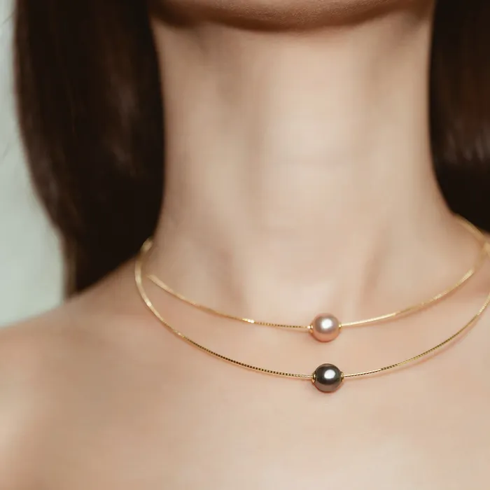 Pearly Lustre Necklaces 18K Interchangeable Pearl Necklace KN00049 Possibilities