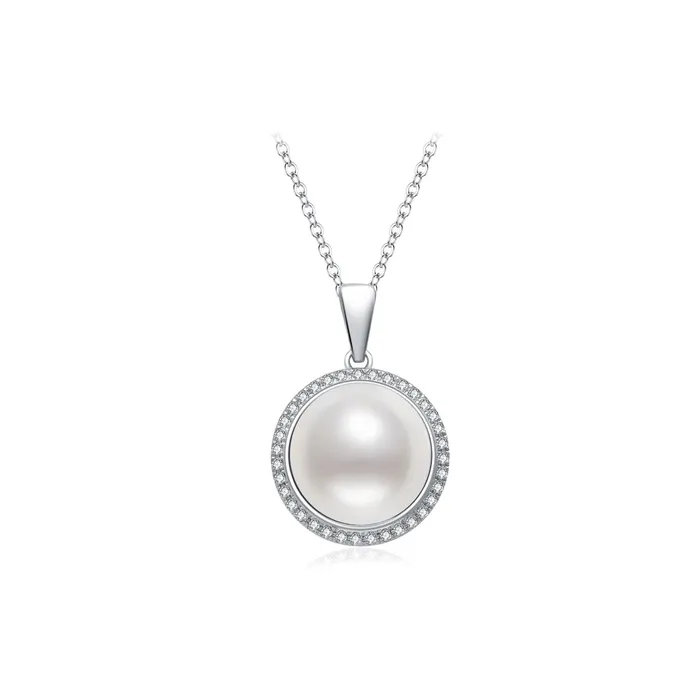Pearly Lustre Necklaces 18k Solid Gold Diamond Edison Mabe Pearl Necklace KN00150 Si Dian Jin Pearly Lustre Necklaces 18k Solid Gold Diamond Edison Mabe Pearl Necklace KN00150 Si Dian Jin