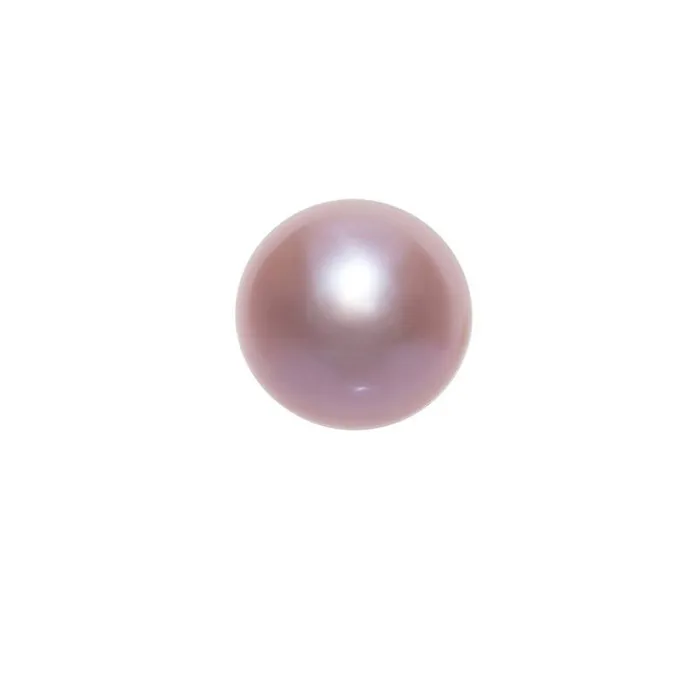 Pearly Lustre Necklaces Top Grade Semi Round Purple Freshwater Pearl WA00043