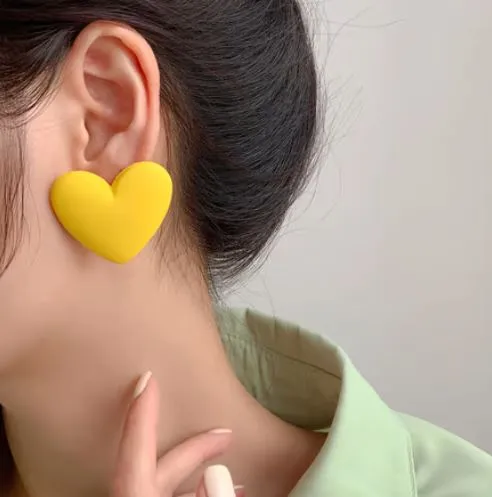 POLLY Earrings E1823 Yellow Heart Earrings