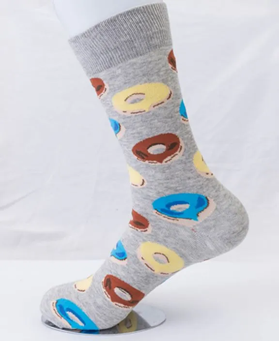 POLLY Earrings SF08 Gray Donut Crew Socks