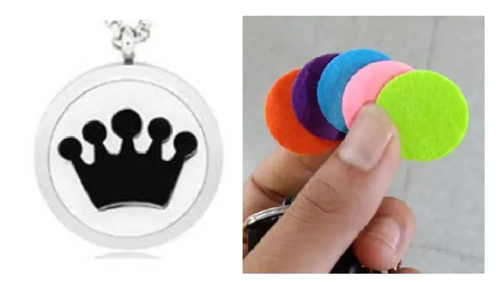 polly Necklaces N1221 Silver Crown Essential Oil Necklace with FREE Earrings PLUS 5 Different Color Pads polly Necklaces N1221 Silver Crown Essential Oil Necklace with FREE Earrings PLUS 5 Different Color Pads