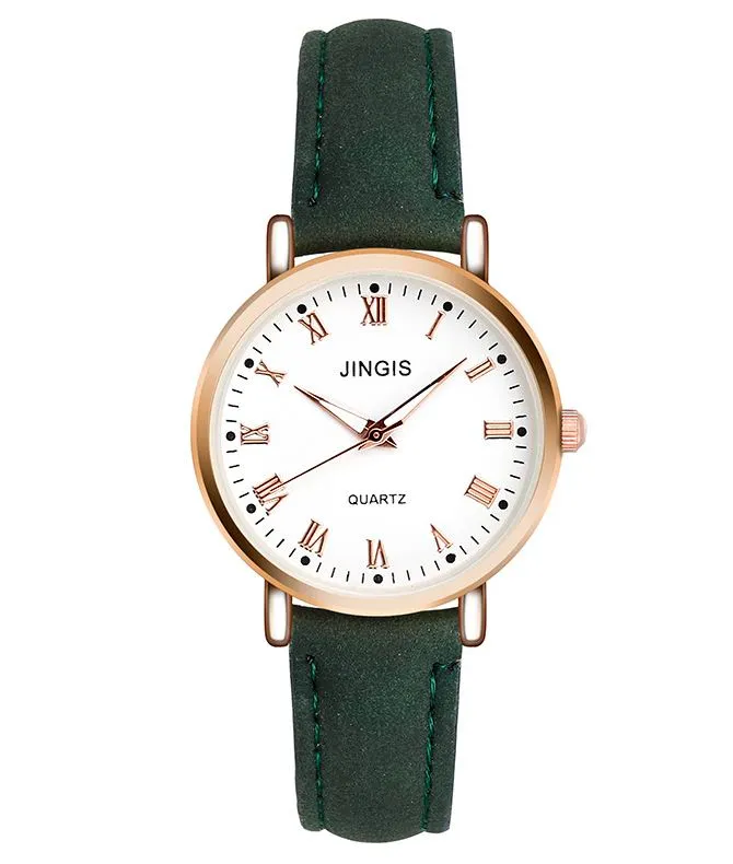 polly Watches W402 Dark Green Roman Numerals Quartz Watch