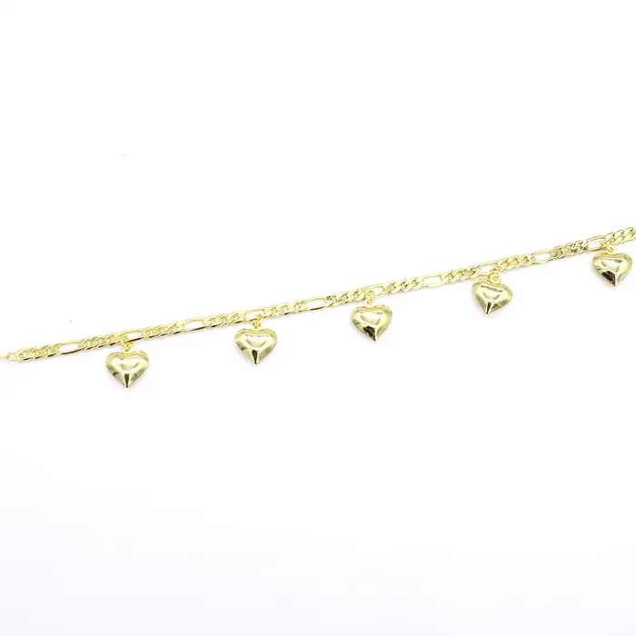 PreStyled Sets 18K GoldFilled Heart Charm Anklet For Women Jewelvers PreStyled Sets 18K GoldFilled Heart Charm Anklet For Women Jewelvers