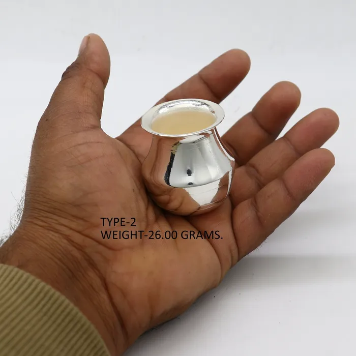 Pure 925 sterling silver handmade plain small Kalash or pot unique special silver puja article water or milk kalash pot india su1236 TRIBAL ORNAMENTS Rings Pure 925 sterling silver handmade plain small Kalash or pot unique special silver puja article water or milk kalash pot india su1236 TRIBAL ORNAMENTS Rings
