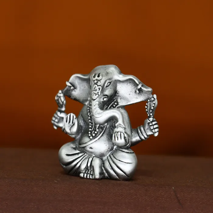 Rings 14 925 Sterling silver handmade Hindu God Idol Ganesha statue puja article figurine home decor Diwali puja Divine silver article art679 TRIBAL ORNAMENTS