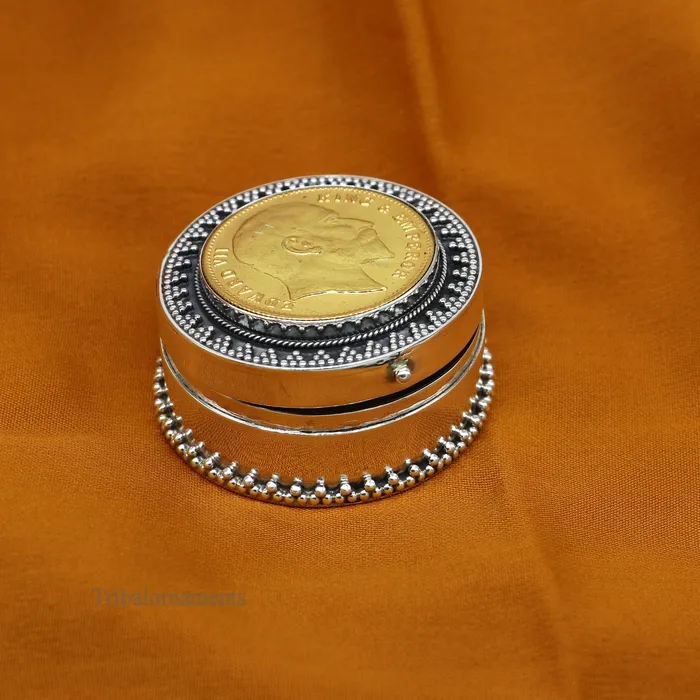 Rings 925 sterling silver vintage Rava work king Emperor design trinket box sindoor box brides gift collection silver stunning article stb221 TRIBAL ORNAMENTS Rings 925 sterling silver vintage Rava work king Emperor design trinket box sindoor box brides gift collection silver stunning article stb221 TRIBAL ORNAMENTS