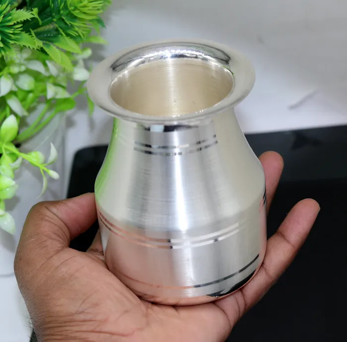 Rings 999 fine pure silver handmade solid kalashlota excellent silver tunmbler silver vessels flask utensils gifting home puja art sv73 TRIBAL ORNAMENTS