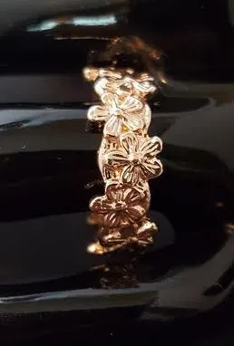 Rings Alice R449 Rose Gold Flower Cluster Ring