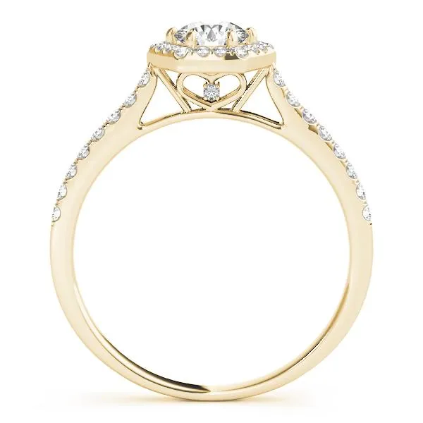 Rings Debbie Round Center Stone Hexagon Halo Engagement Ring Fire Brilliance 
