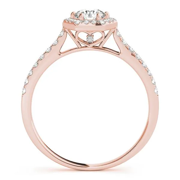 Rings Debbie Round Center Stone Hexagon Halo Engagement Ring Fire Brilliance 