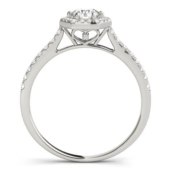 Rings Debbie Round Center Stone Hexagon Halo Engagement Ring Fire Brilliance 