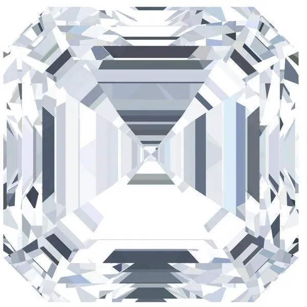 Rings FAB Moissanite Asscher Cut FIRE BRILLIANCE