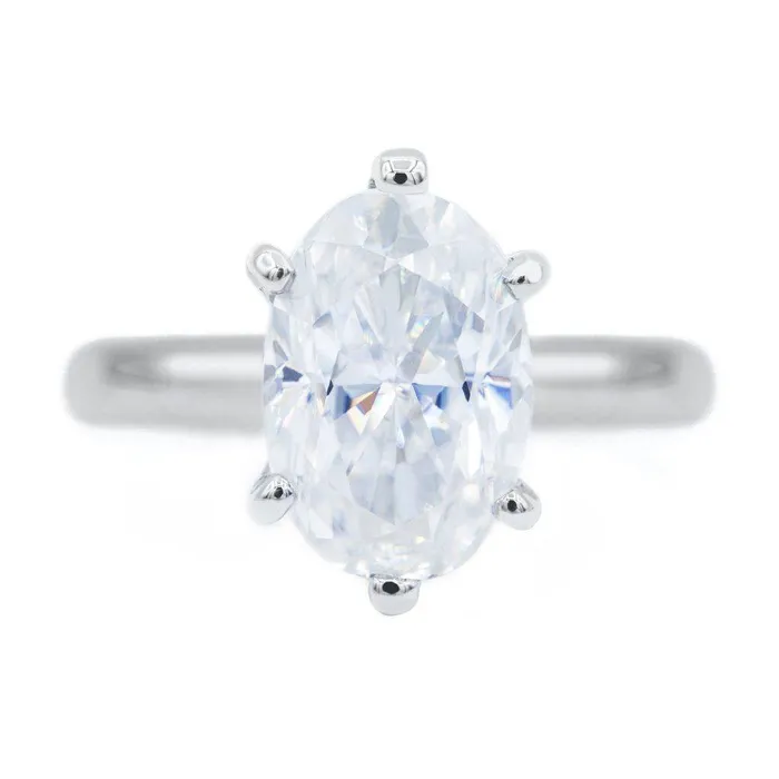 Rings Fire Brilliance Skinny Oval First Crush FAB Moissanite 6 Prongs FANCY Solitaire Ring Rings Fire Brilliance Skinny Oval First Crush FAB Moissanite 6 Prongs FANCY Solitaire Ring