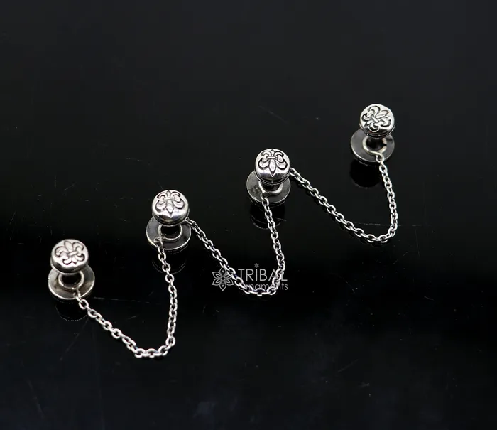 Rings French Fleur de Lis design 925 Sterling Silver set of 4 kurta Buttons for Fashion Perfection silver cufflinks cultural trendy jewelry btn41 TRIBAL ORNAMENTS Rings French Fleur de Lis design 925 Sterling Silver set of 4 kurta Buttons for Fashion Perfection silver cufflinks cultural trendy jewelry btn41 TRIBAL ORNAMENTS