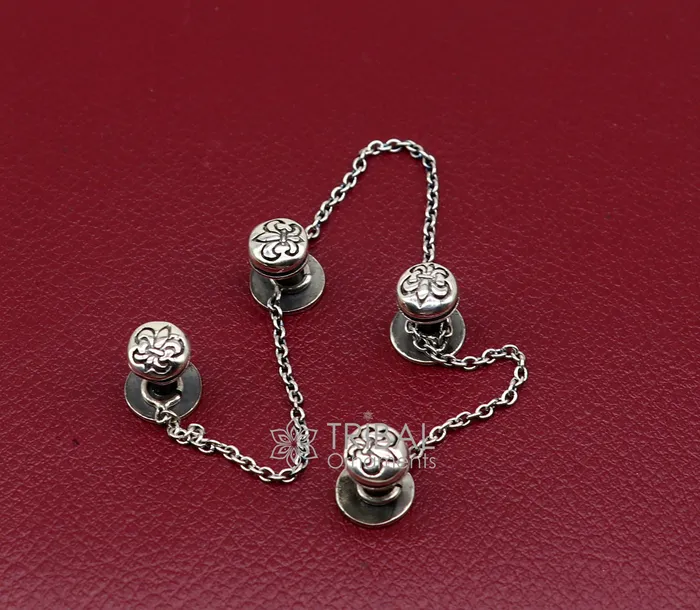 Rings French Fleur de Lis design 925 Sterling Silver set of 4 kurta Buttons for Fashion Perfection silver cufflinks cultural trendy jewelry btn41 TRIBAL ORNAMENTS Rings French Fleur de Lis design 925 Sterling Silver set of 4 kurta Buttons for Fashion Perfection silver cufflinks cultural trendy jewelry btn41 TRIBAL ORNAMENTS