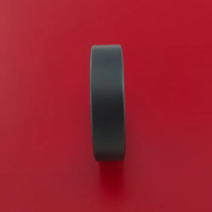 Rings Lashbrook Black Zirconium Ring with Interior Cerakote Sleeve Custom Made Band Rings Lashbrook Black Zirconium Ring with Interior Cerakote Sleeve Custom Made Band