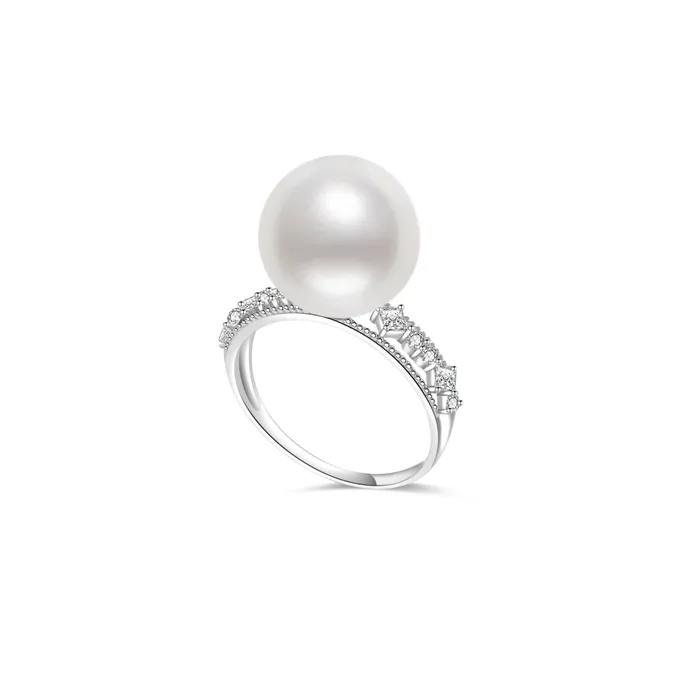 Rings Pearly Lustre 18K Gold Edison Pearl Ring KR00107