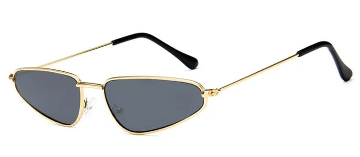 Rings POLLY S09 Gold Metal Frame Black Lens Sunglasses