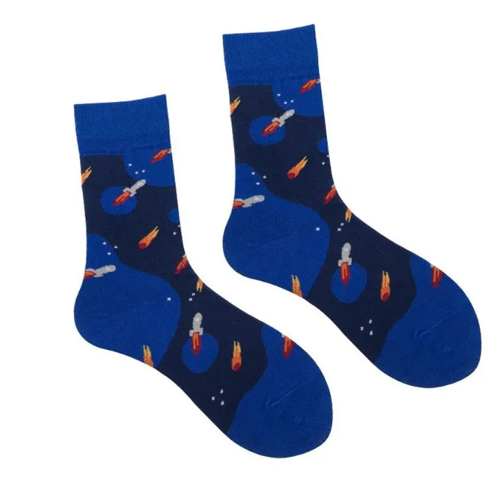 Rings POLLY SF778 Royal Blue Rocket Ship Socks