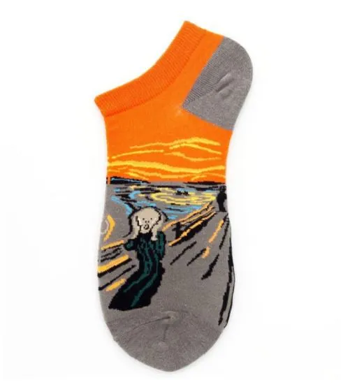 Rings POLLY SF79 Orange The Scream Low Cut Socks