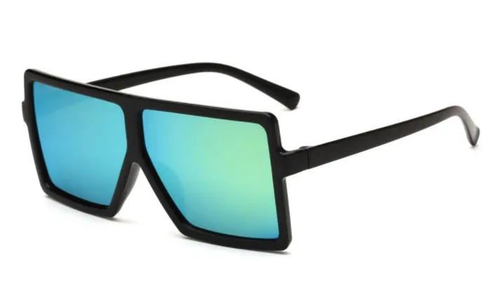 Rings S380 Black Iridescent Blue Lens Fashion Sunglasses POLLY