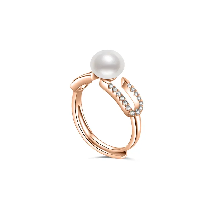 Rings Top Grade Freshwater Pearl Ring WR00238 CONNECT Pearly Lustre