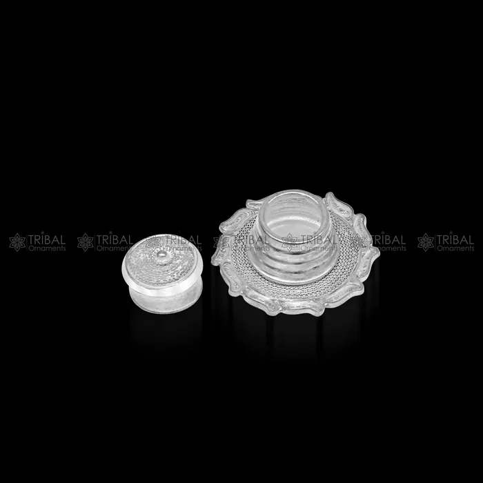 Rings TRIBAL ORNAMENTS 925 Sterling silver handmade fabulous meenakari trinket box container box casket box sindoor box enamel work customized box stb865 Rings TRIBAL ORNAMENTS 925 Sterling silver handmade fabulous meenakari trinket box container box casket box sindoor box enamel work customized box stb865