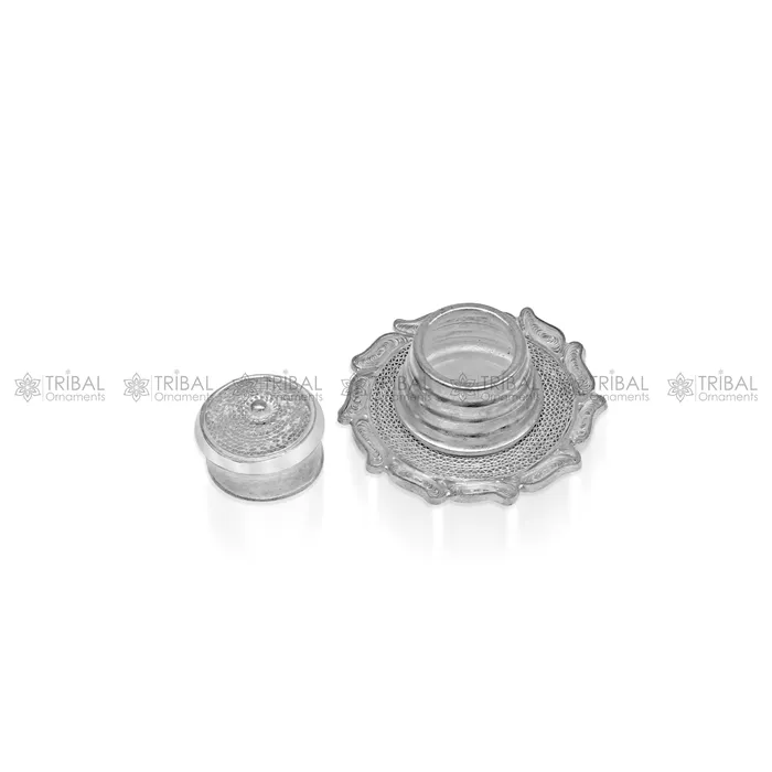 Rings TRIBAL ORNAMENTS 925 Sterling silver handmade fabulous meenakari trinket box container box casket box sindoor box enamel work customized box stb865