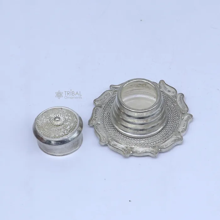 Rings TRIBAL ORNAMENTS 925 Sterling silver handmade fabulous meenakari trinket box container box casket box sindoor box enamel work customized box stb865