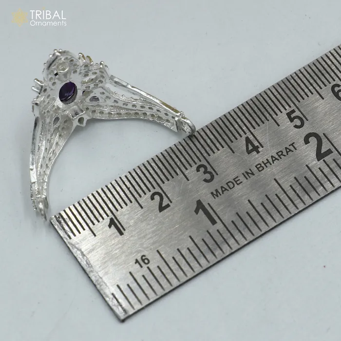 Rings TRIBAL ORNAMENTS 925 sterling silver handmade lord baby Krishna Mukut amazing Laddu Gopala crawling Krishna crown head jewelry SM26 Rings TRIBAL ORNAMENTS 925 sterling silver handmade lord baby Krishna Mukut amazing Laddu Gopala crawling Krishna crown head jewelry SM26