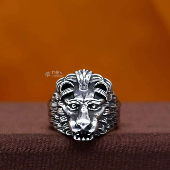 Rings TRIBAL ORNAMENTS 925 sterling silver lion face ring best mans adjustable ring sr712 Rings TRIBAL ORNAMENTS 925 sterling silver lion face ring best mans adjustable ring sr712