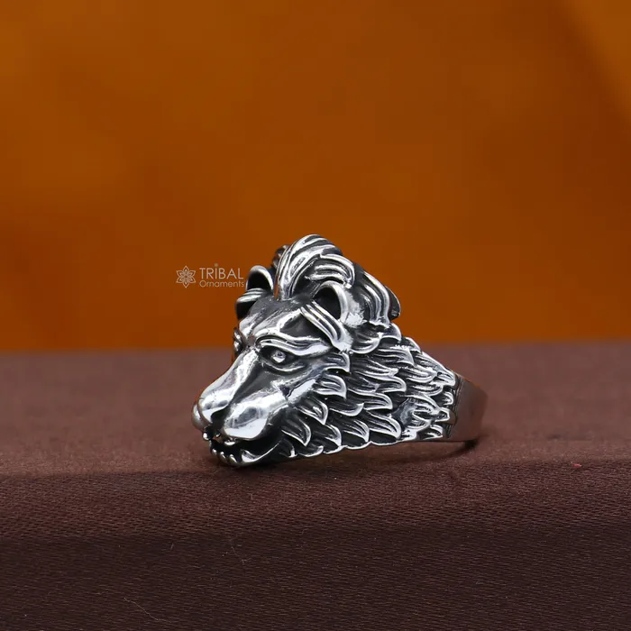 Rings TRIBAL ORNAMENTS 925 sterling silver lion face ring best mans adjustable ring sr712 Rings TRIBAL ORNAMENTS 925 sterling silver lion face ring best mans adjustable ring sr712