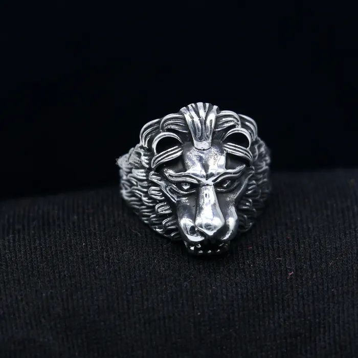 Rings TRIBAL ORNAMENTS 925 sterling silver lion face ring best mans adjustable ring sr712 Rings TRIBAL ORNAMENTS 925 sterling silver lion face ring best mans adjustable ring sr712