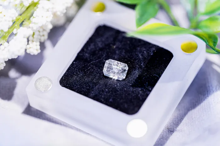 Salt Pepper Emerald Diamond Faceted FAB Moissanite Loose Stone Fire Brilliance Rings