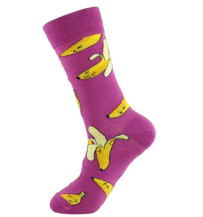 SF226 PurpleFuchsia Banana Socks POLLY Earrings